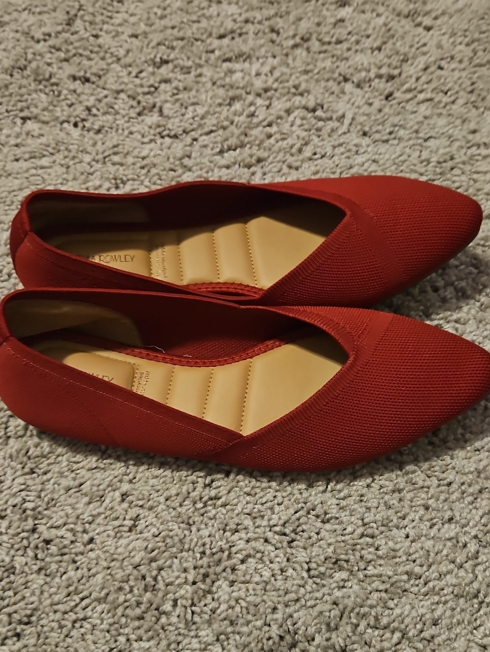 Cynthia Rowley Red Pointed-Toe Flats